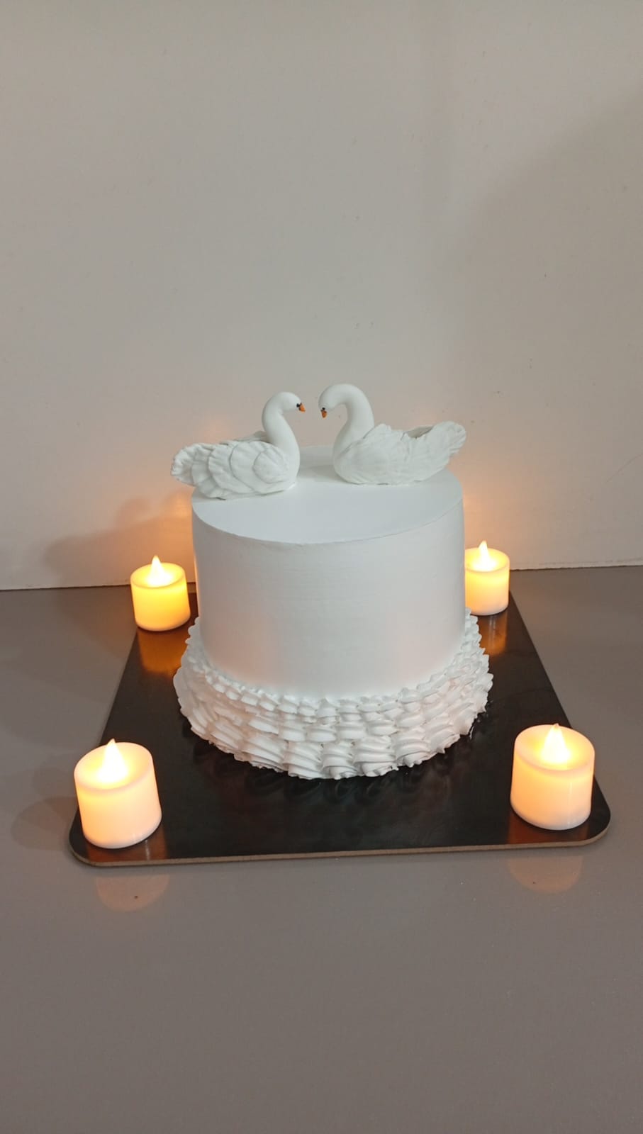 Swan Anniversary Cake