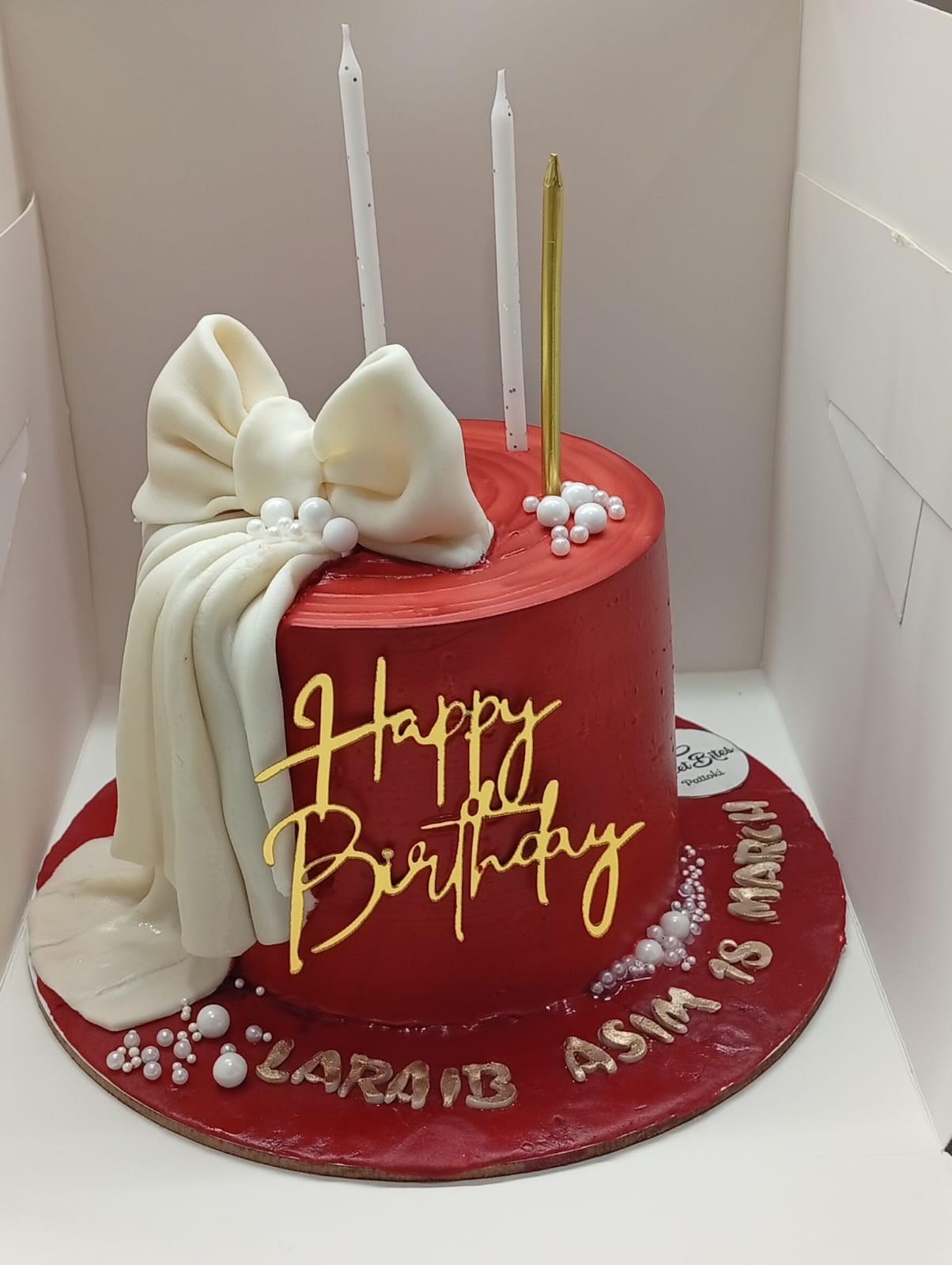 Red Bow Cake